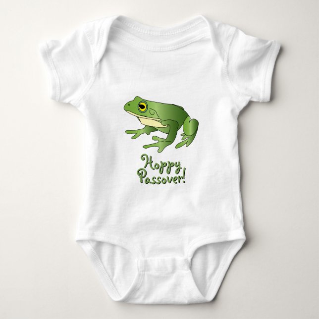 Hoppy Passover - Single Frog - Baby Bodydräkt T Shirt (Framsida)