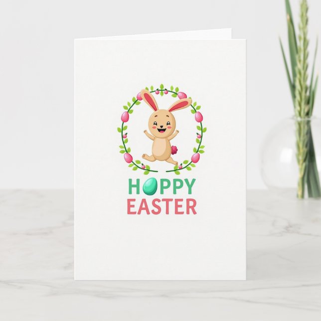 Hoppy Spring Animal Card Kort (Framsida)