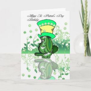 Hoppy Sts Patrick dagfödelsedag, saint patrick Kort