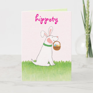 Hoppy Tails & Easter Trails Funny Goodog Helgkort