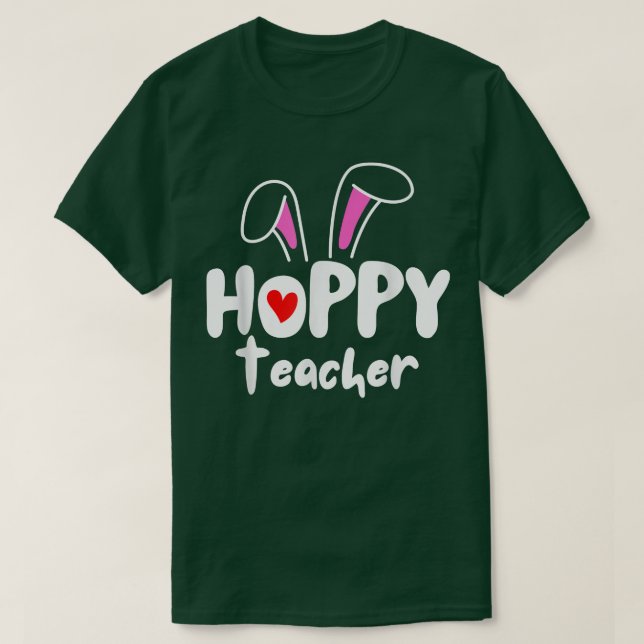 Hoppy Teacher Teacher Bunny  T Shirt (Design framsida)