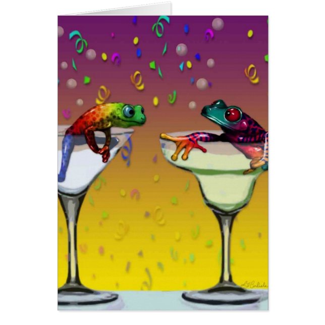 Hoppy timme hälsningskort (Framsidan)