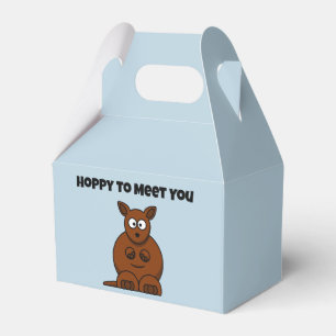 Hoppy to Meet You Kangaroo Funny Tecknad Presentaskar