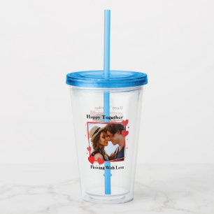 Hoppy Together Breved for Kärlek Heart-foto ram Take Away Mugg