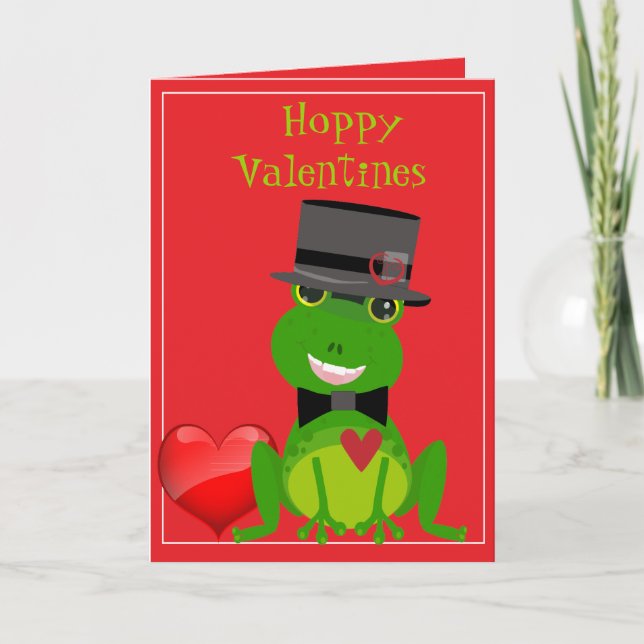 Hoppy valentin helgkort (Framsida)