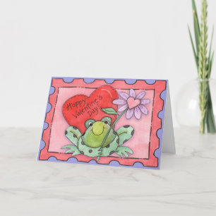 Hoppy Valentindagen - hälsningskort Helgkort