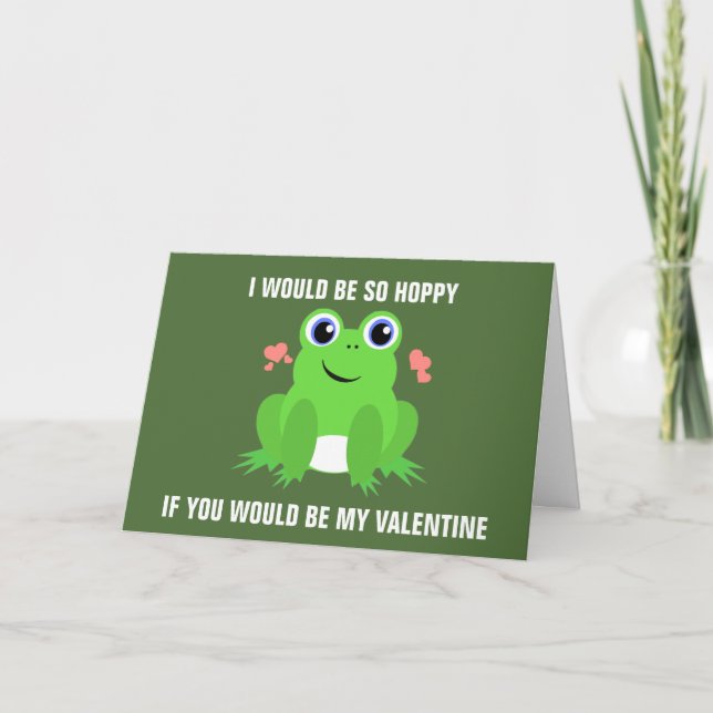 Hoppy Valentindagen Helgkort (Framsida)