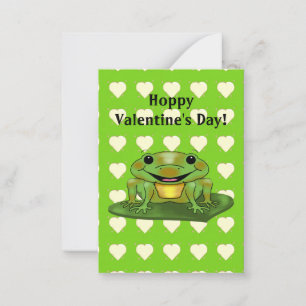 Hoppy Valentines dag Kids Valentindag Anteckningskort