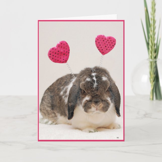 Hoppy Valentines Helgdag Card Helgkort (Framsida)