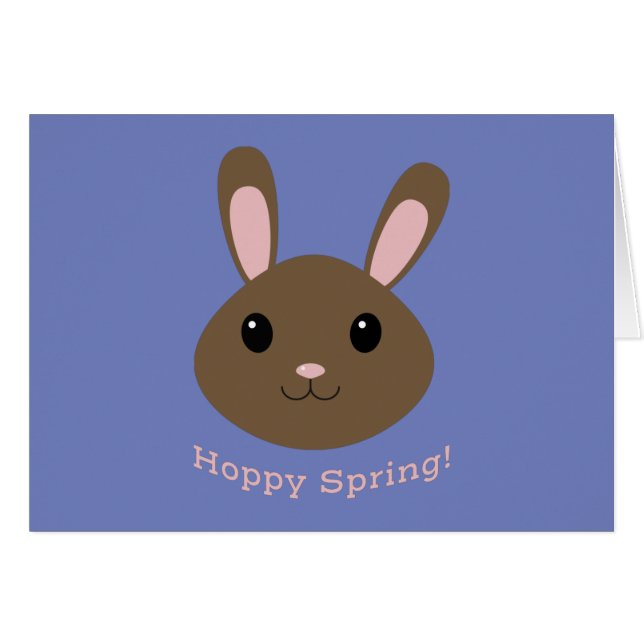 Hoppy Vår Bunny OBS Kort (Framsidan Horizontal)