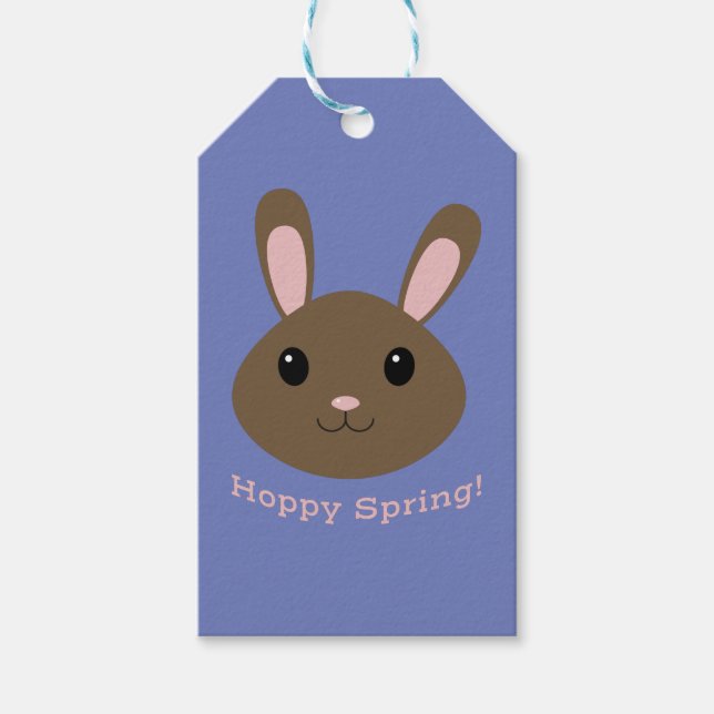 Hoppy Vår Bunny Presentetikett (Framsidan)