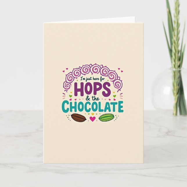 Hops And Chocolate Fun Time Card Kort (Framsida)