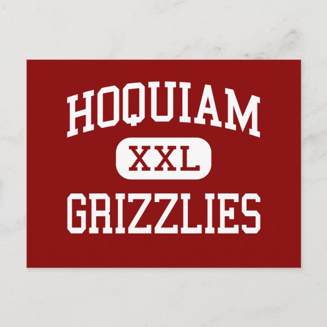 Hoquiam - Grizzlies - High - Hoquiam Washington Vykort (Framsida)
