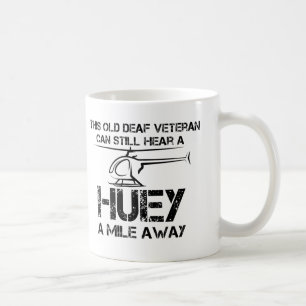 Hör en Huey a Mile Away Funny Veteran Helicopter  Kaffemugg
