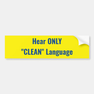 Hör ENDAST "det RENGÖRING" språket underteckna Bildekal