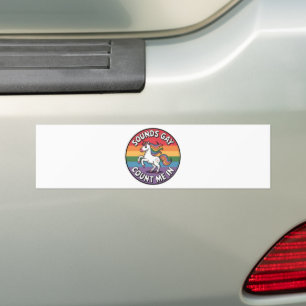 Hör gay Räknas Med Unicorn Regnbågsflagga HBT Bildekal