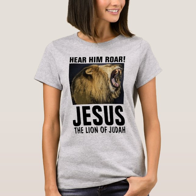 HÖR HONOM ROAR! JESUS, LEJONA JUDAH T-Shirts (Framsida)