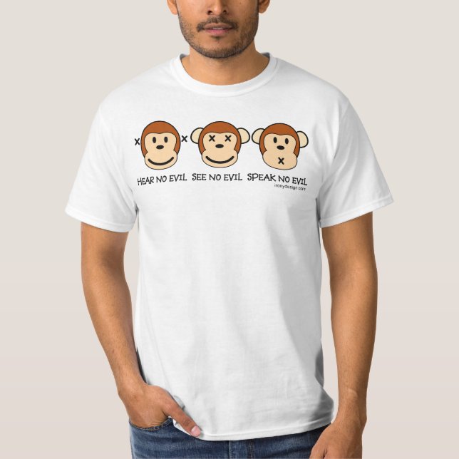 Hör inga ondskaapor tee shirt (Framsida)