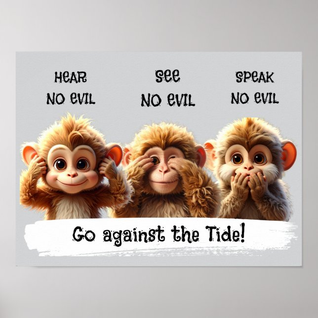 Hör inget ont Se inget ont tala inget ont Poster (Framsidan)