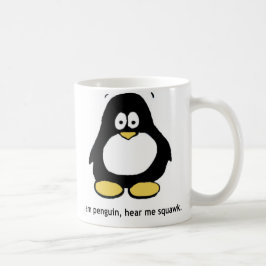 "Hör jag förmiddagpingvinet, mig skria" Kaffemugg
