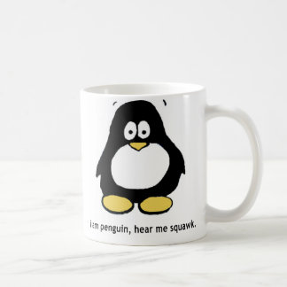 "Hör jag förmiddagpingvinet, mig skria" Kaffemugg