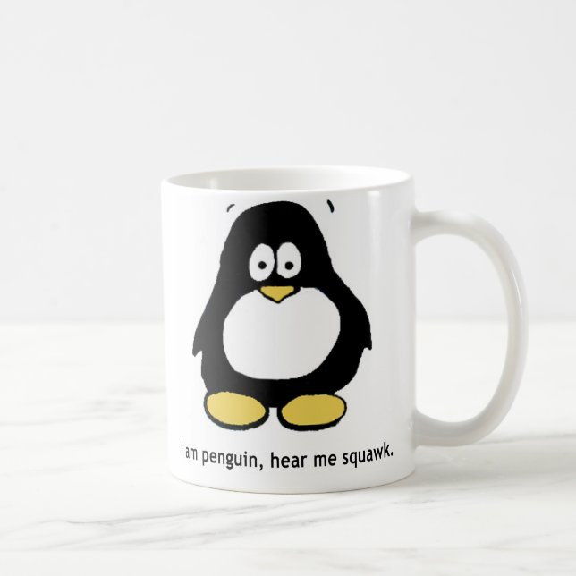"Hör jag förmiddagpingvinet, mig skria" Kaffemugg (Höger)