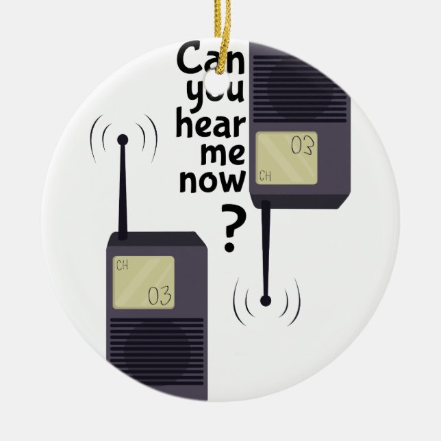 Hör mig julgransprydnad keramik (Framsidan)