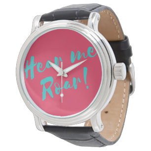 Hör mig raka text armbandsur