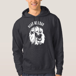 Hör mig Roar Lejonare Ansikte Hoodie