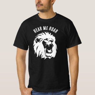 Hör mig Roar Lejonare Ansikte T-Shirt