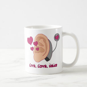 Hör muggen, levande kärlek kaffemugg