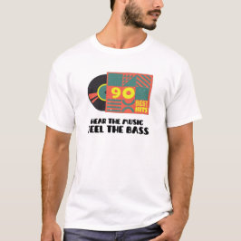 Hör musiken känna den basvinylgrafiska bilden t shirt