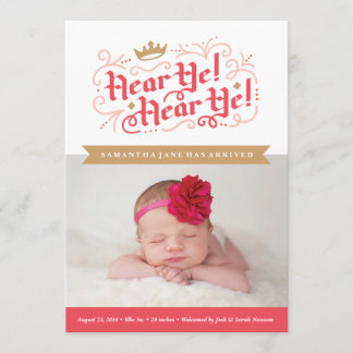 Hör på! Hör på! Födelsemeddelandet i Guld Meddelande