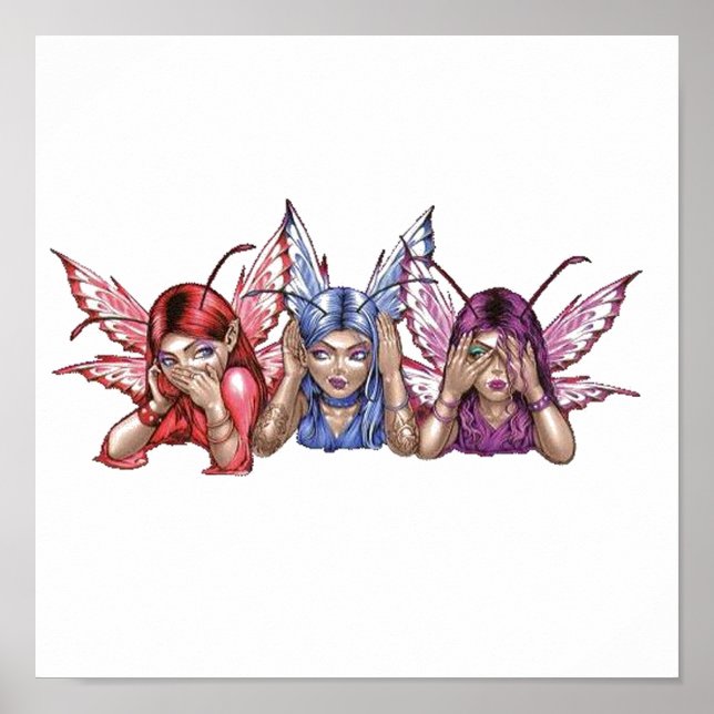 Hör, tala, se ingen ondska poster (Framsidan)