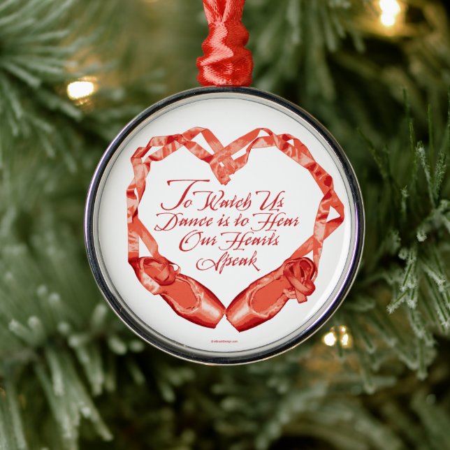 Hör vår Ballet Hearts Metall Ornament (Träd)