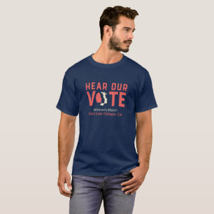 Hör vårt för att rösta - kvinna mars SLO (mana Tee Shirt