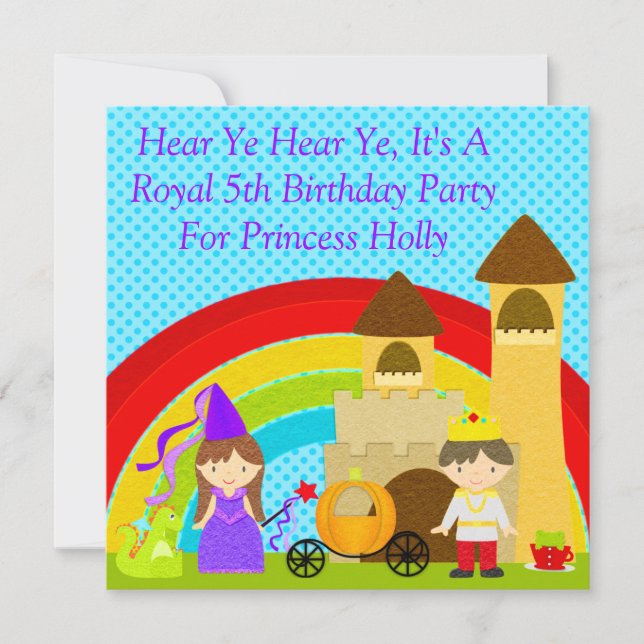 Hör Ye höra Ye, det är ett kungligt party Inbjudningar (Framsida)