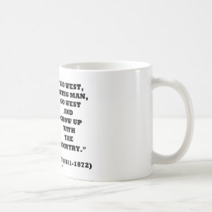 Horace Greeley går västra barn som manen går Kaffemugg