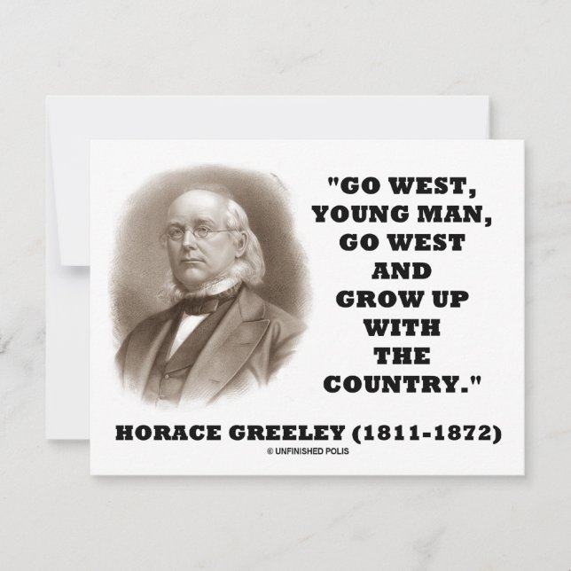 Horace Greeley Go Väster Young Man Go Väster (Framsida)