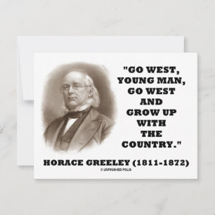 Horace Greeley Go Väster Young Man Go Väster