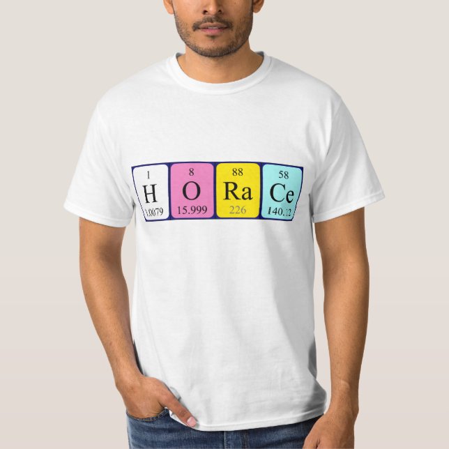 Horace Periodisk bord namn-skjorta Tee Shirt (Framsida)
