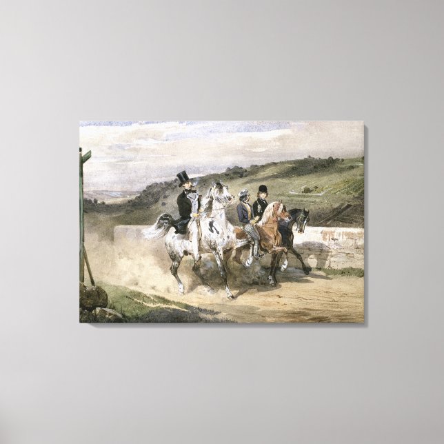Horace Vernet och hans barn Canvastryck (Framsida)