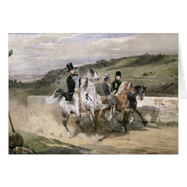 Horace Vernet och hans barn Hälsningskort (Framsidan Horizontal)