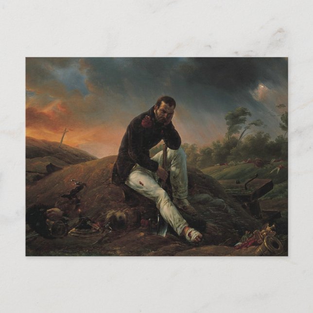 Horace Vernet, soldaten Fält i slaget Vykort (Framsida)