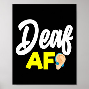 Hörande - Döv - Kan inte höra - Dövets medvetenhet Poster