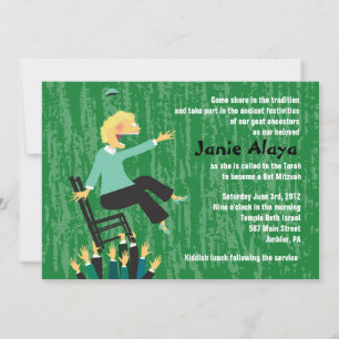 Horas ordförande för Bat mitzvah inbjudan