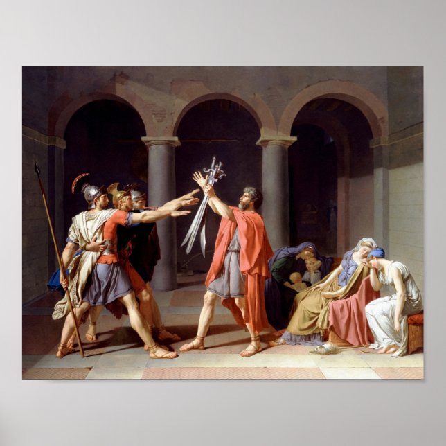 Horatii - Jacques-Louis David -1786 Poster (Framsidan)