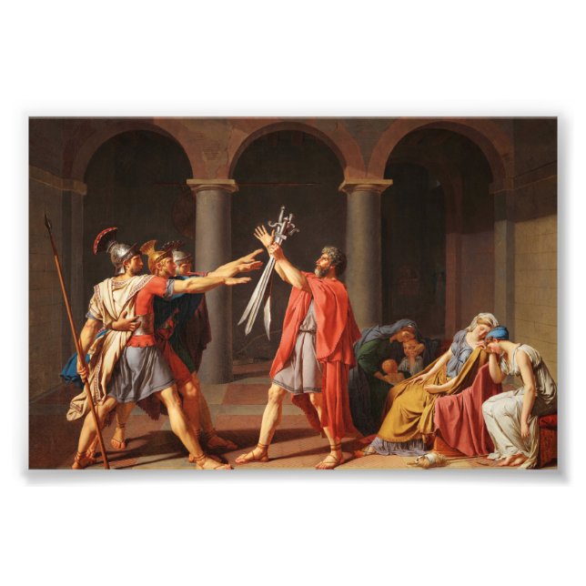 Horatiis ed av Jacques-Louis David Fototryck (Framsidan)