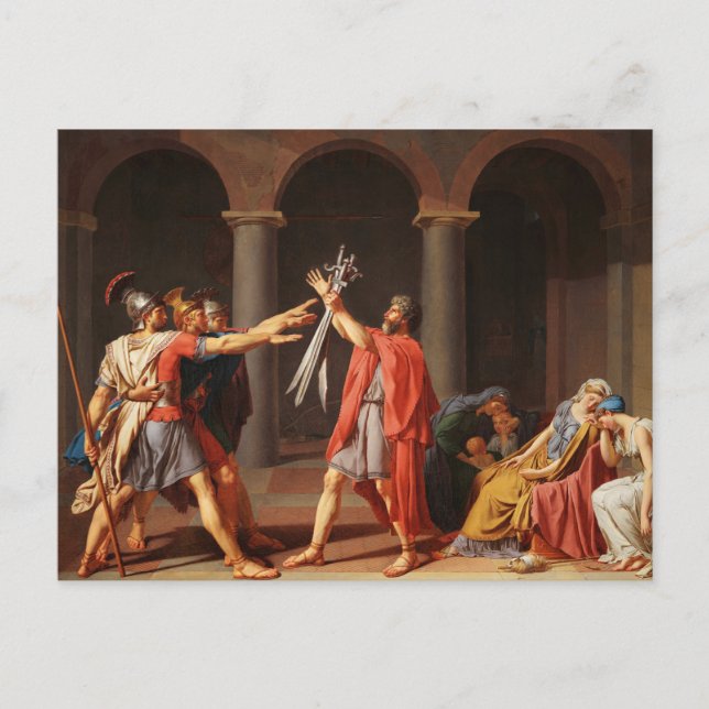 Horatiis ed av Jacques-Louis David Vykort (Framsida)