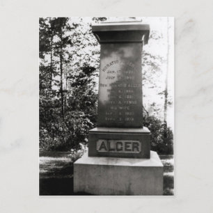Horatio Algers grav i Natick, Massachusetts Vykort